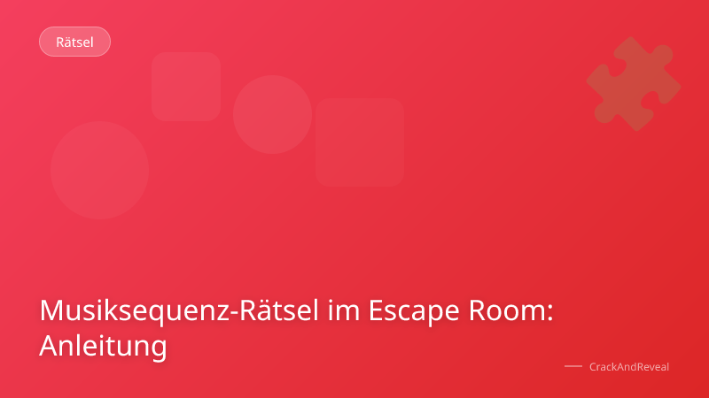Musiksequenz-Rätsel im Escape Room: Anleitung