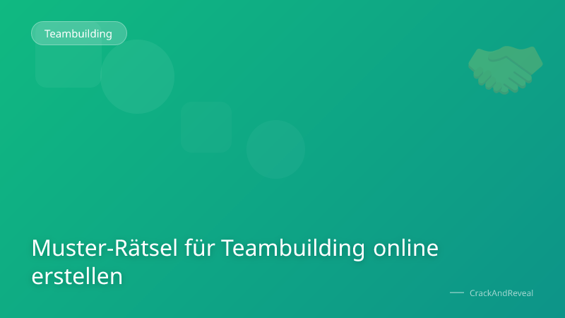 Muster-Rätsel für Teambuilding online erstellen