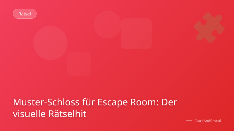 Muster-Schloss für Escape Room: Der visuelle Rätselhit