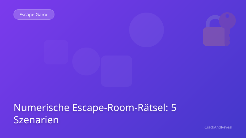 Numerische Escape-Room-Rätsel: 5 Szenarien