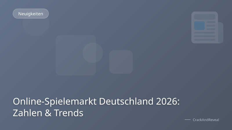 Online-Spielemarkt Deutschland 2026: Zahlen & Trends