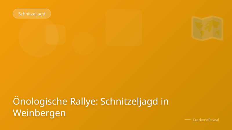 Önologische Rallye: Schnitzeljagd in Weinbergen