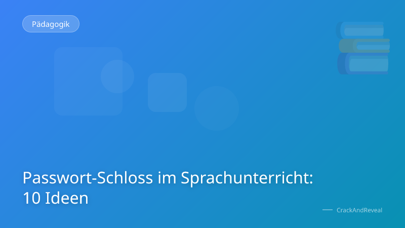 Passwort-Schloss im Sprachunterricht: 10 Ideen
