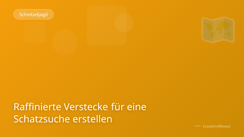 Raffinierte Verstecke für eine Schatzsuche erstellen