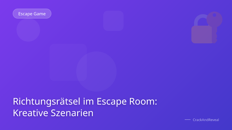 Richtungsrätsel im Escape Room: Kreative Szenarien