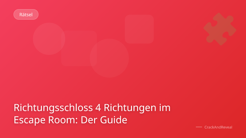 Richtungsschloss 4 Richtungen im Escape Room: Der Guide