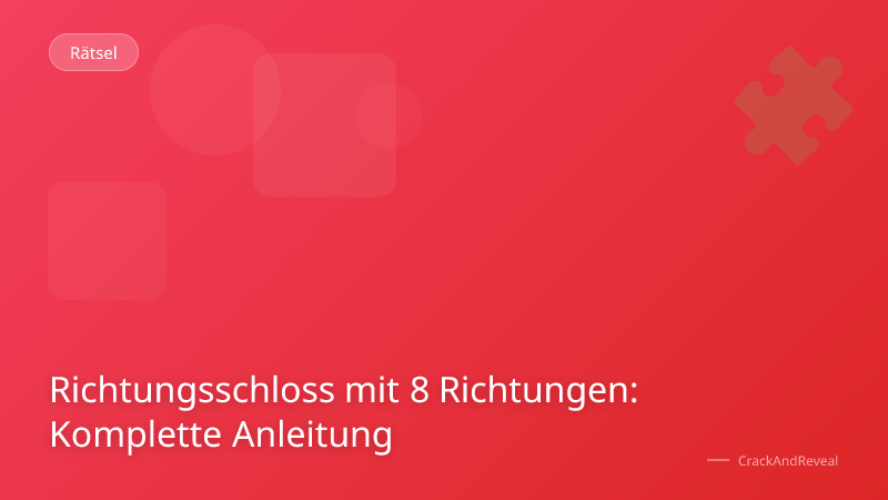 Richtungsschloss mit 8 Richtungen: Komplette Anleitung