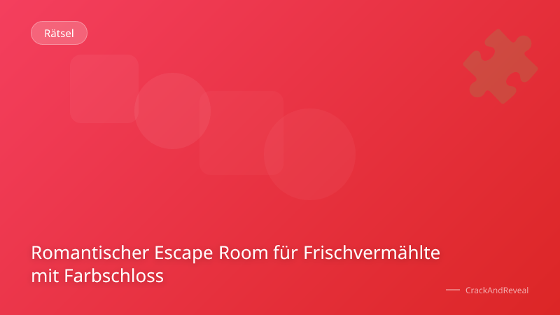 Romantischer Escape Room für Frischvermählte mit Farbschloss