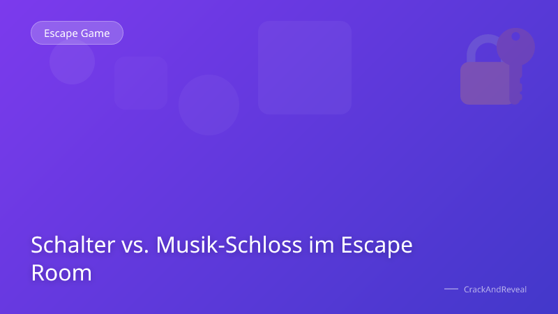 Schalter vs. Musik-Schloss im Escape Room