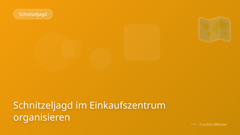 Schnitzeljagd im Einkaufszentrum organisieren