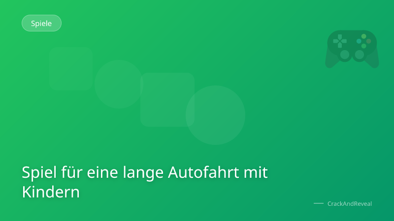 Spiel für eine lange Autofahrt mit Kindern