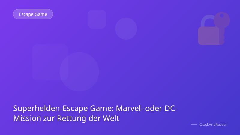 Superhelden-Escape Game: Marvel- oder DC-Mission zur Rettung der Welt