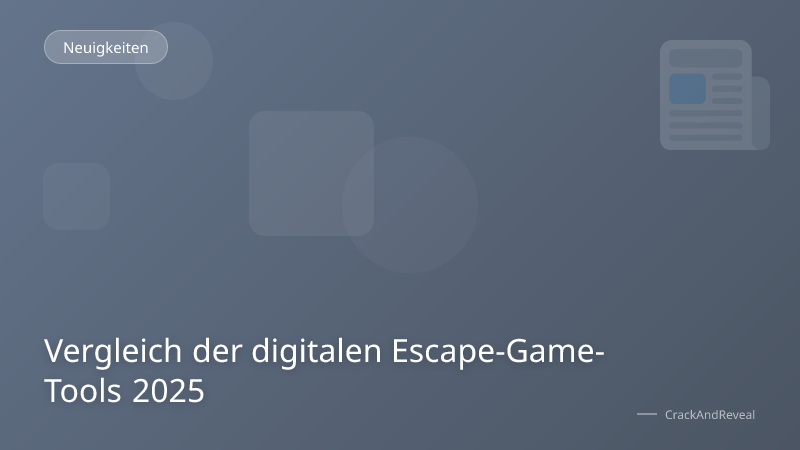 Vergleich der digitalen Escape-Game-Tools 2025