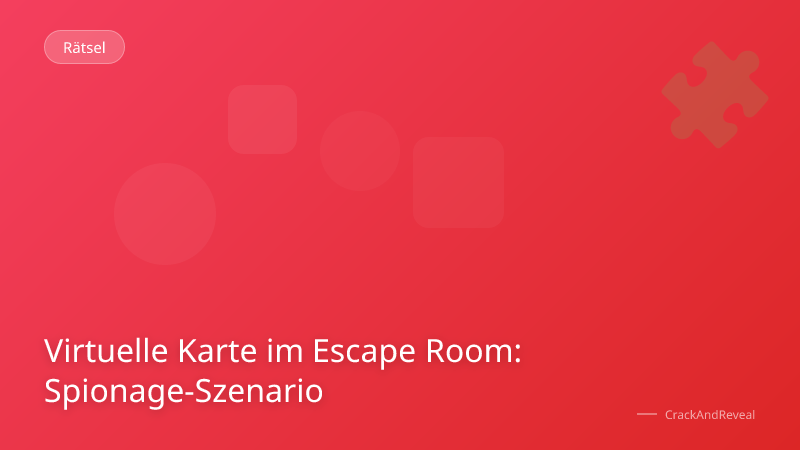 Virtuelle Karte im Escape Room: Spionage-Szenario