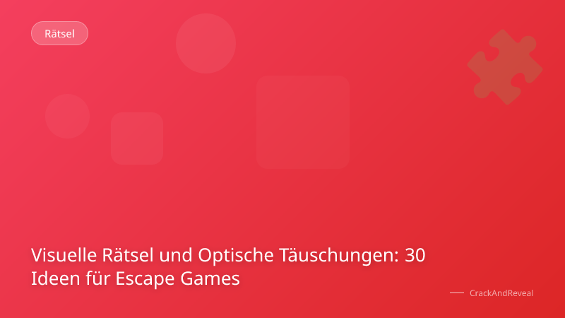 Visuelle Rätsel und Optische Täuschungen: 30 Ideen für Escape Games