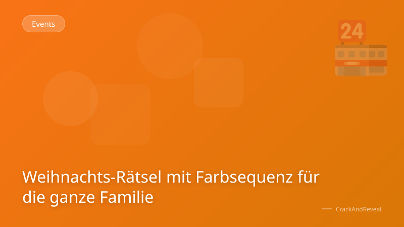 Weihnachts-Rätsel mit Farbsequenz für die ganze Familie