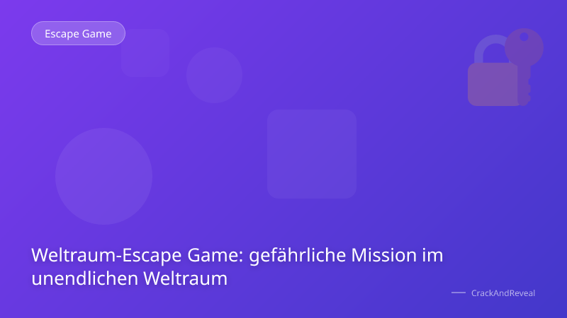 Weltraum-Escape Game: gefährliche Mission im unendlichen Weltraum