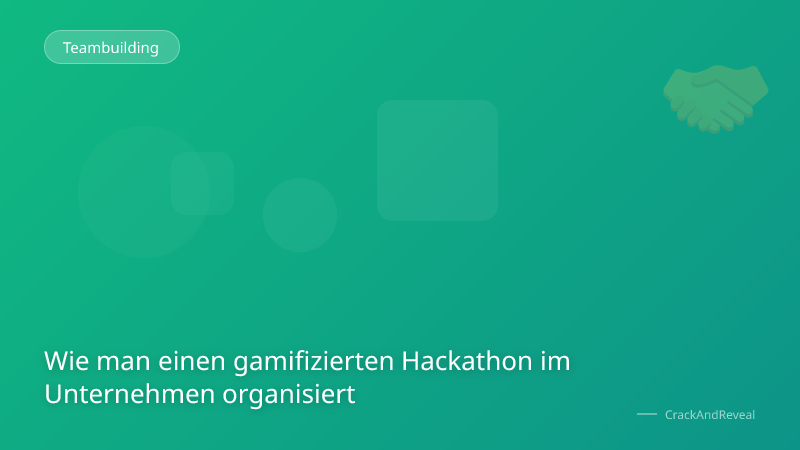 Wie man einen gamifizierten Hackathon im Unternehmen organisiert