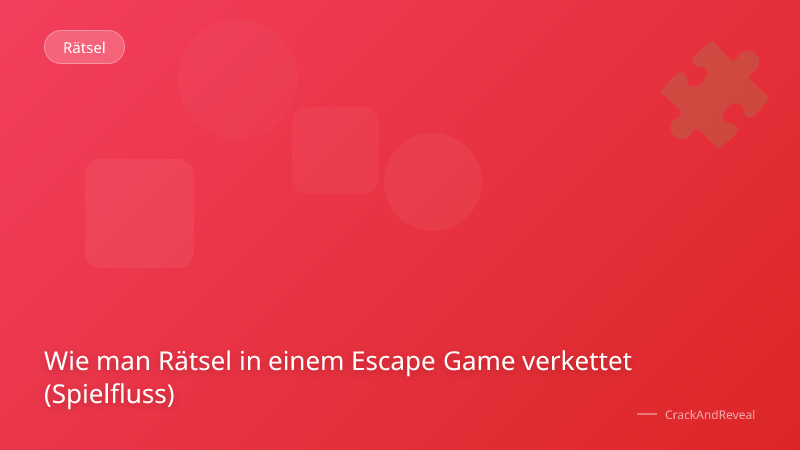 Wie man Rätsel in einem Escape Game verkettet (Spielfluss)