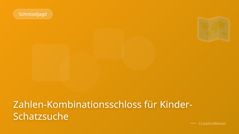Zahlen-Kombinationsschloss für Kinder-Schatzsuche