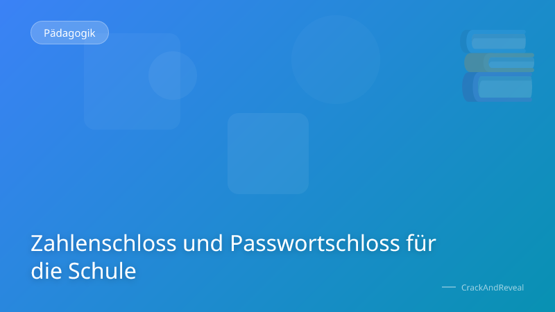 Zahlenschloss und Passwortschloss für die Schule