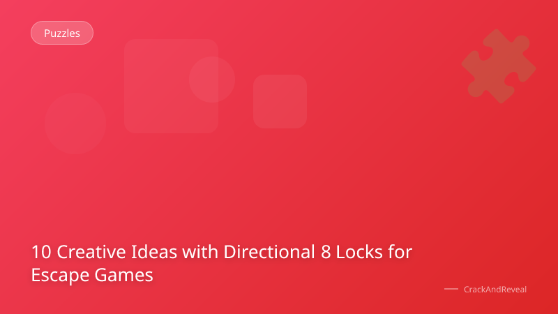 10 Creative Ideas with Directional 8 Locks for Escape Games