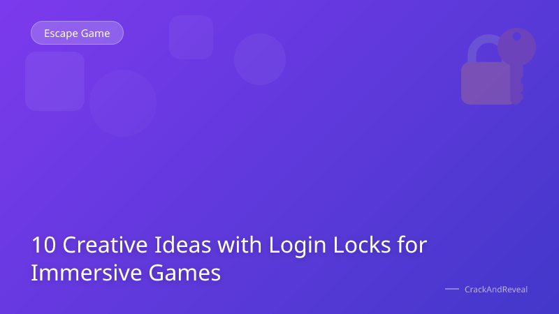 10 Creative Ideas with Login Locks for Immersive Games