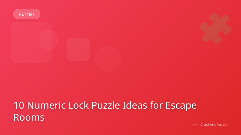 10 Numeric Lock Puzzle Ideas for Escape Rooms