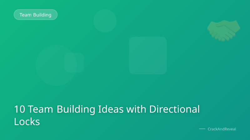 10 Team Building Ideas with Directional Locks