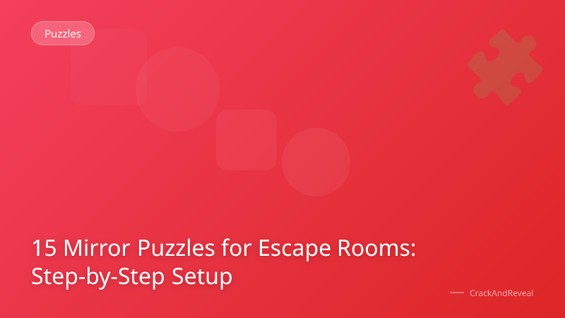 15 Mirror Puzzles for Escape Rooms: Step-by-Step Setup