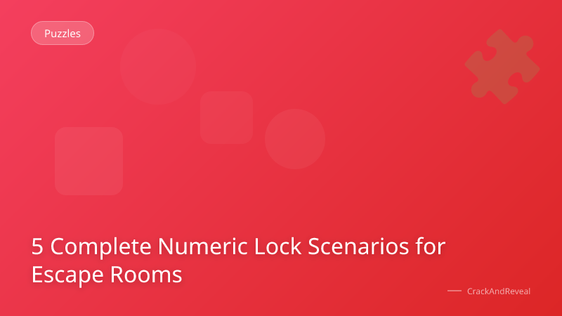 5 Complete Numeric Lock Scenarios for Escape Rooms