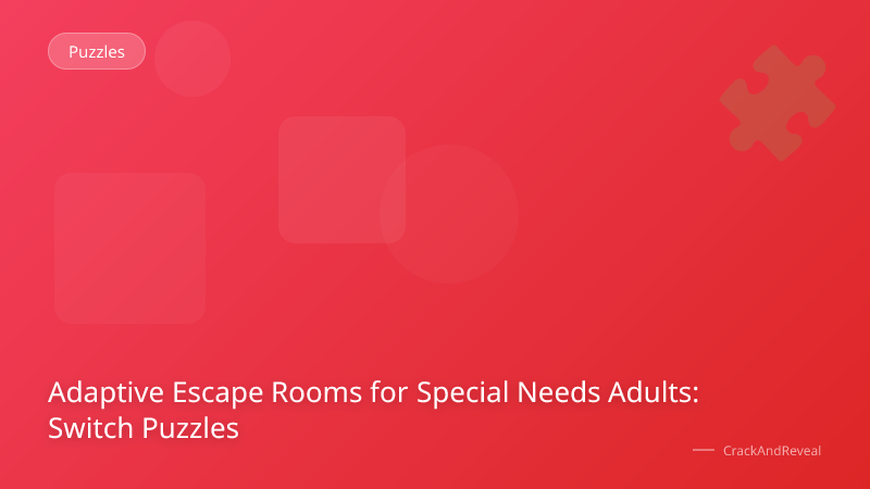 Adaptive Escape Rooms for Special Needs Adults: Switch Puzzles