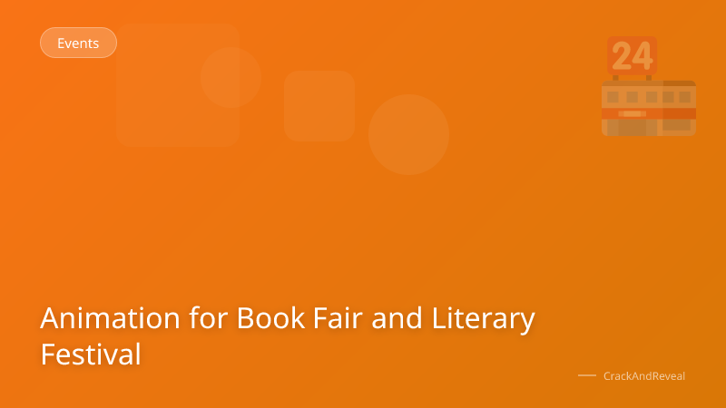 Animation for Book Fair and Literary Festival