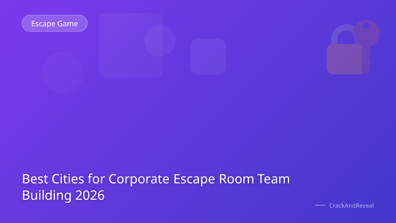 Best Cities for Corporate Escape Room Team Building 2026