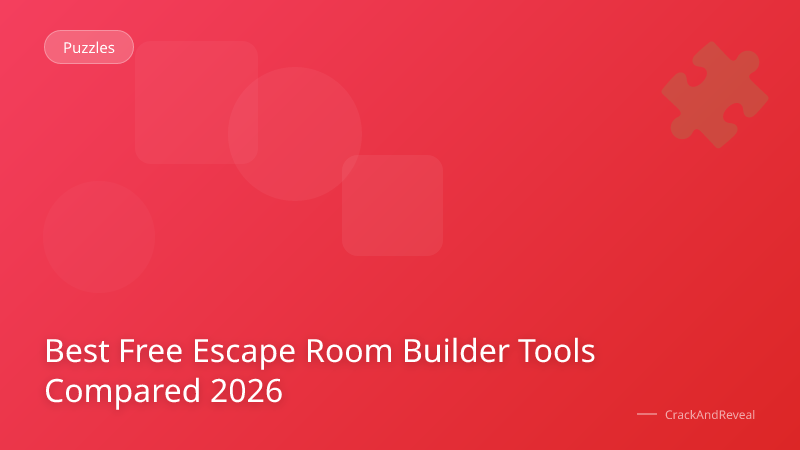 Best Free Escape Room Builder Tools Compared 2026