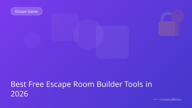 Best Free Escape Room Builder Tools in 2026