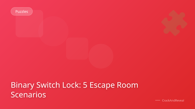 Binary Switch Lock: 5 Escape Room Scenarios