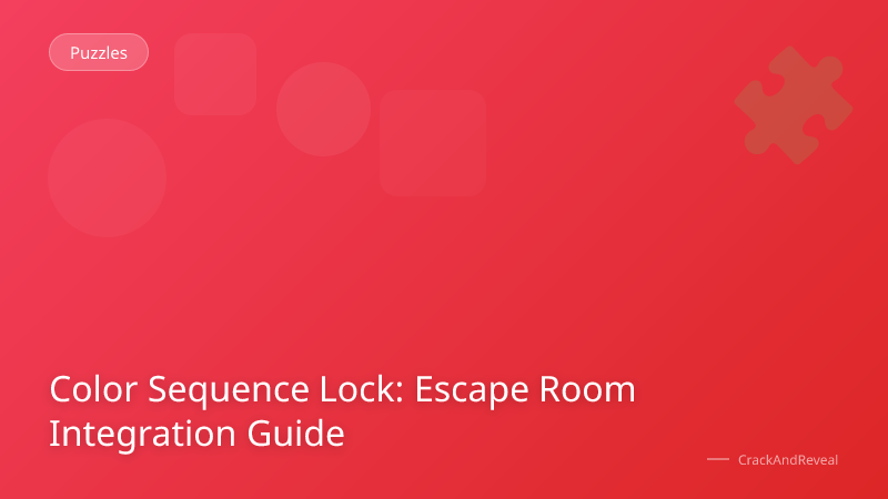 Color Sequence Lock: Escape Room Integration Guide