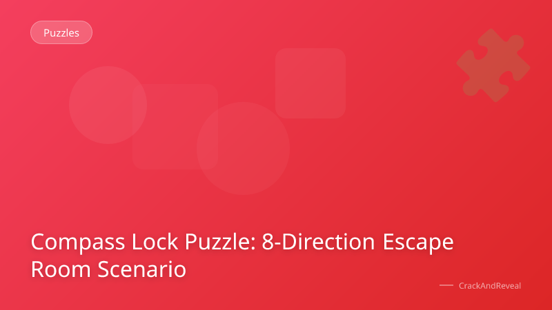 Compass Lock Puzzle: 8-Direction Escape Room Scenario
