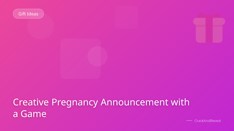 Creative Pregnancy Announcement with a Game