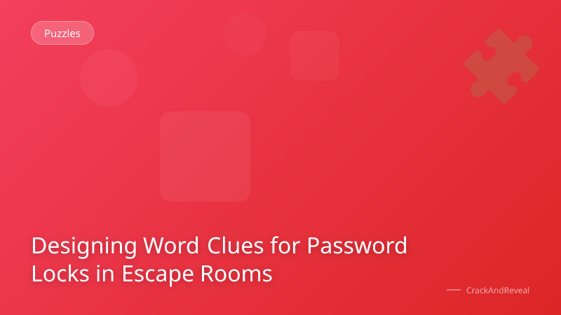 Designing Word Clues for Password Locks in Escape Rooms