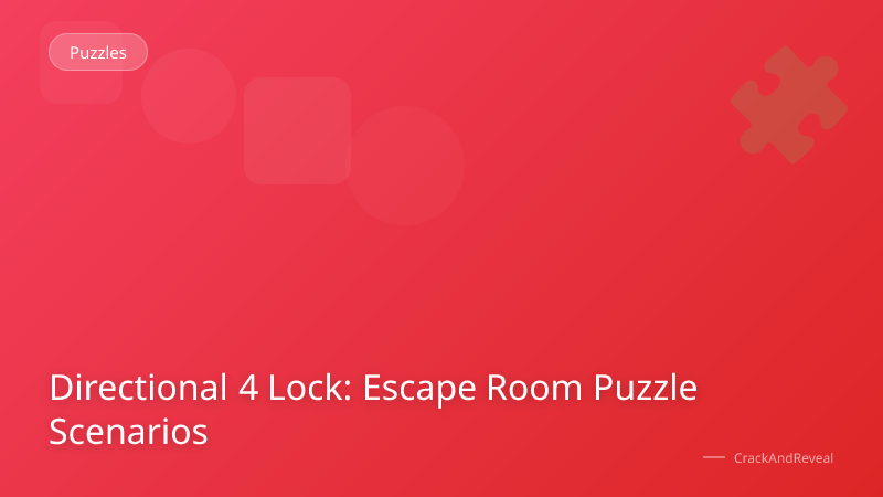 Directional 4 Lock: Escape Room Puzzle Scenarios