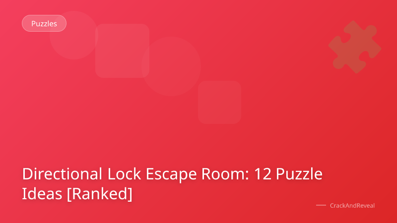 Directional Lock Escape Room: 12 Puzzle Ideas [Ranked]