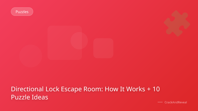 Directional Lock Escape Room: How It Works + 10 Puzzle Ideas