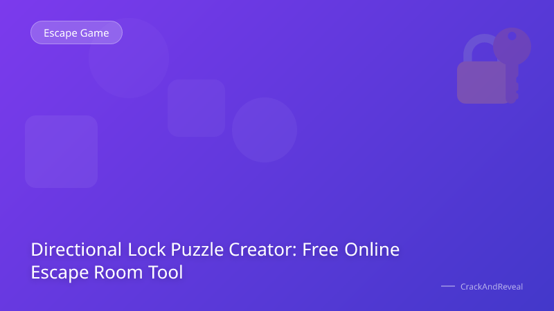 Directional Lock Puzzle Creator: Free Online Escape Room Tool