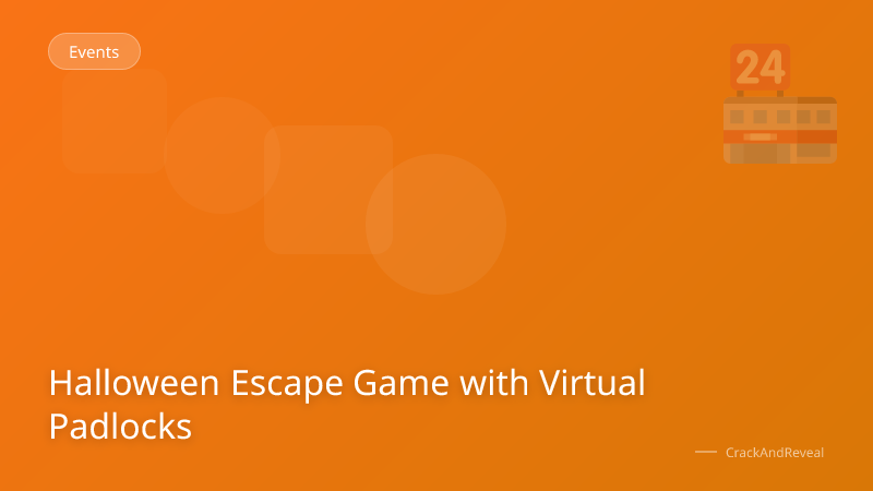 Halloween Escape Game with Virtual Padlocks
