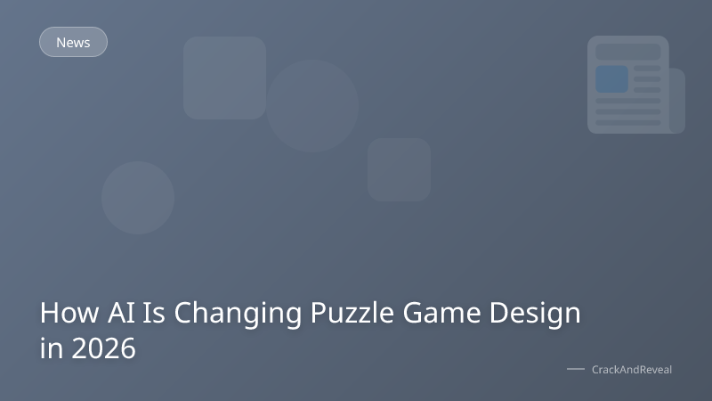 How AI Is Changing Puzzle Game Design in 2026