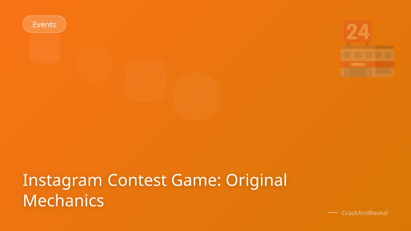 Instagram Contest Game: Original Mechanics