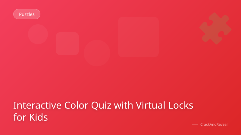 Interactive Color Quiz with Virtual Locks for Kids