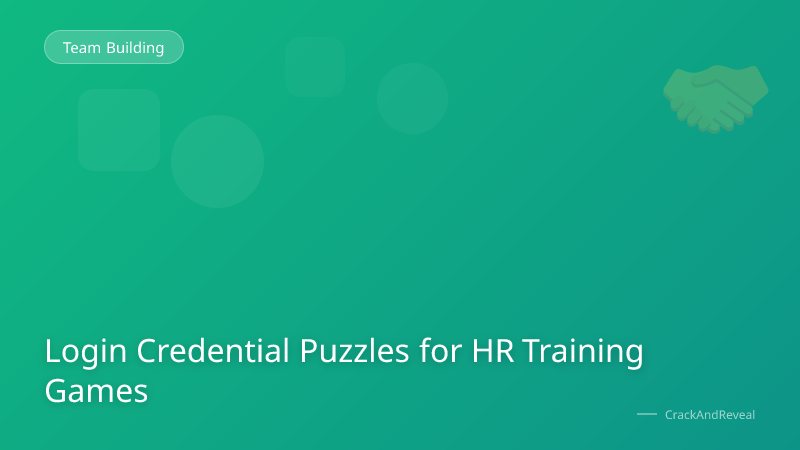 Login Credential Puzzles for HR Training Games